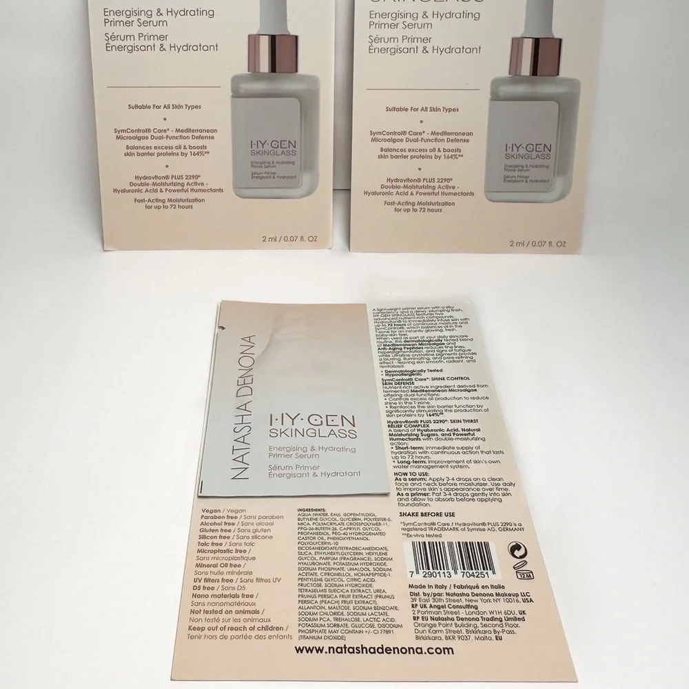 🆕 NATASHA DENONA I-Y-Gen Skin Glass Primer Samples & Eyeshadow Set